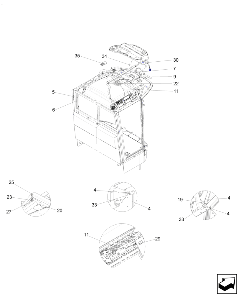 Схема запчастей Case IH A8800 - (50.100.AP[03]) - AIR CONDITIONER (COLD/HEAT AIR) (50) - CAB CLIMATE CONTROL