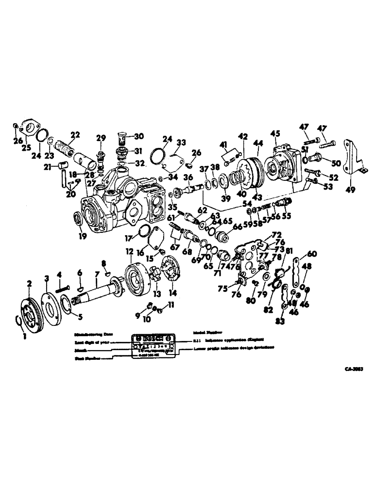 Схема запчастей Case IH D-179 - (A-27) - FUEL INJECTION PUMP 