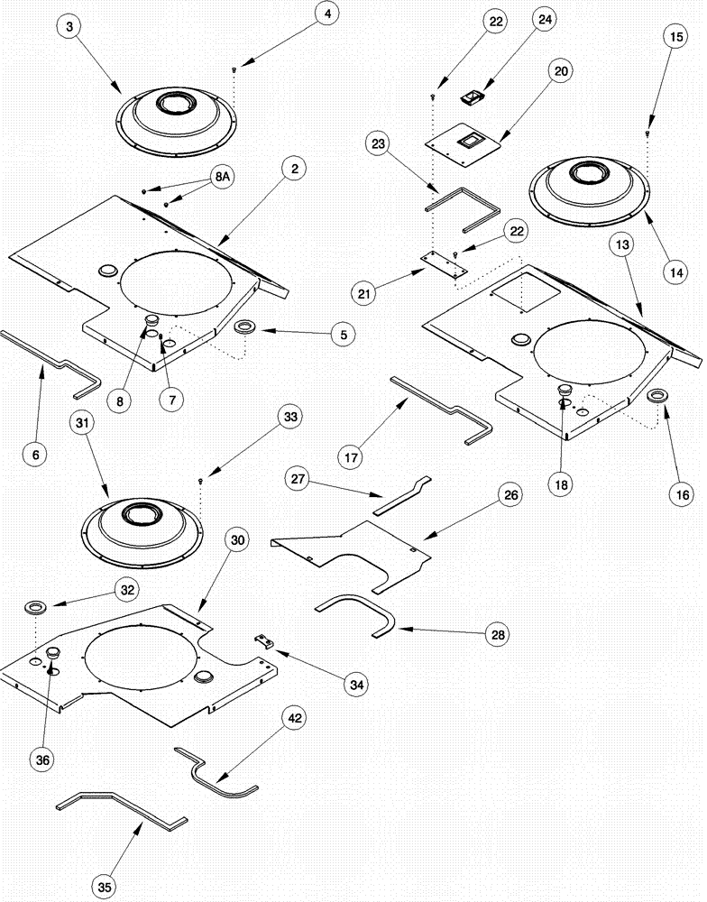 Схема запчастей Case IH 620 - (09A-35) - DRUM COVERS (13) - PICKING SYSTEM