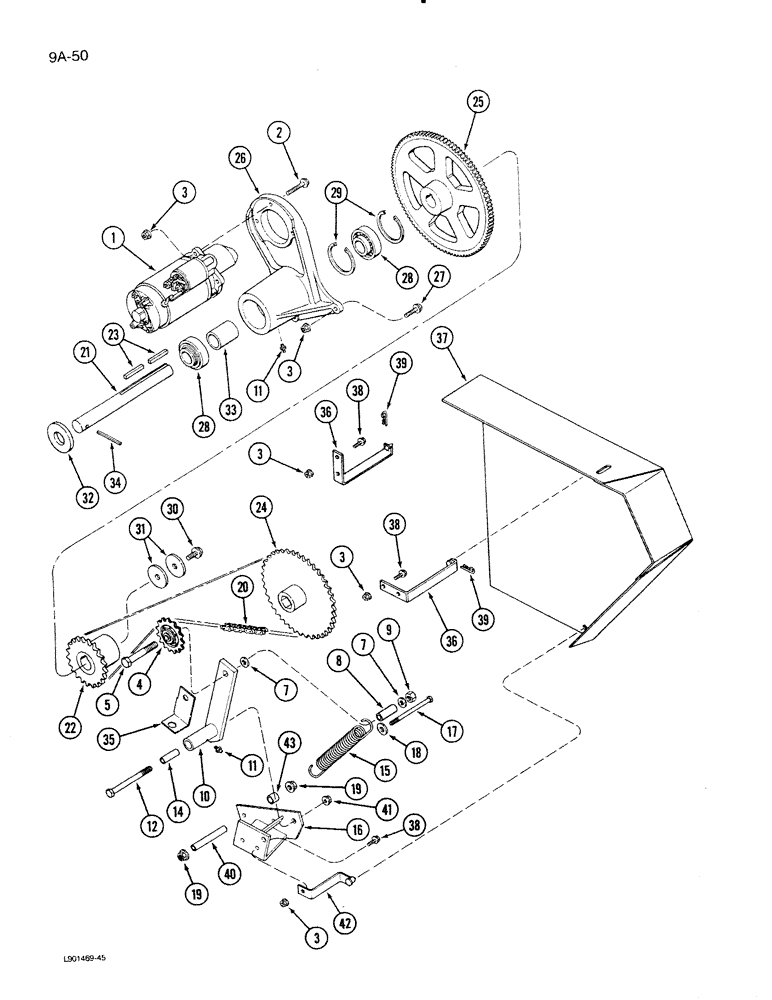 Схема запчастей Case IH 1620 - (9A-50) - FEEDER REVERSER, WITHOUT ROCK TRAP (13) - FEEDER