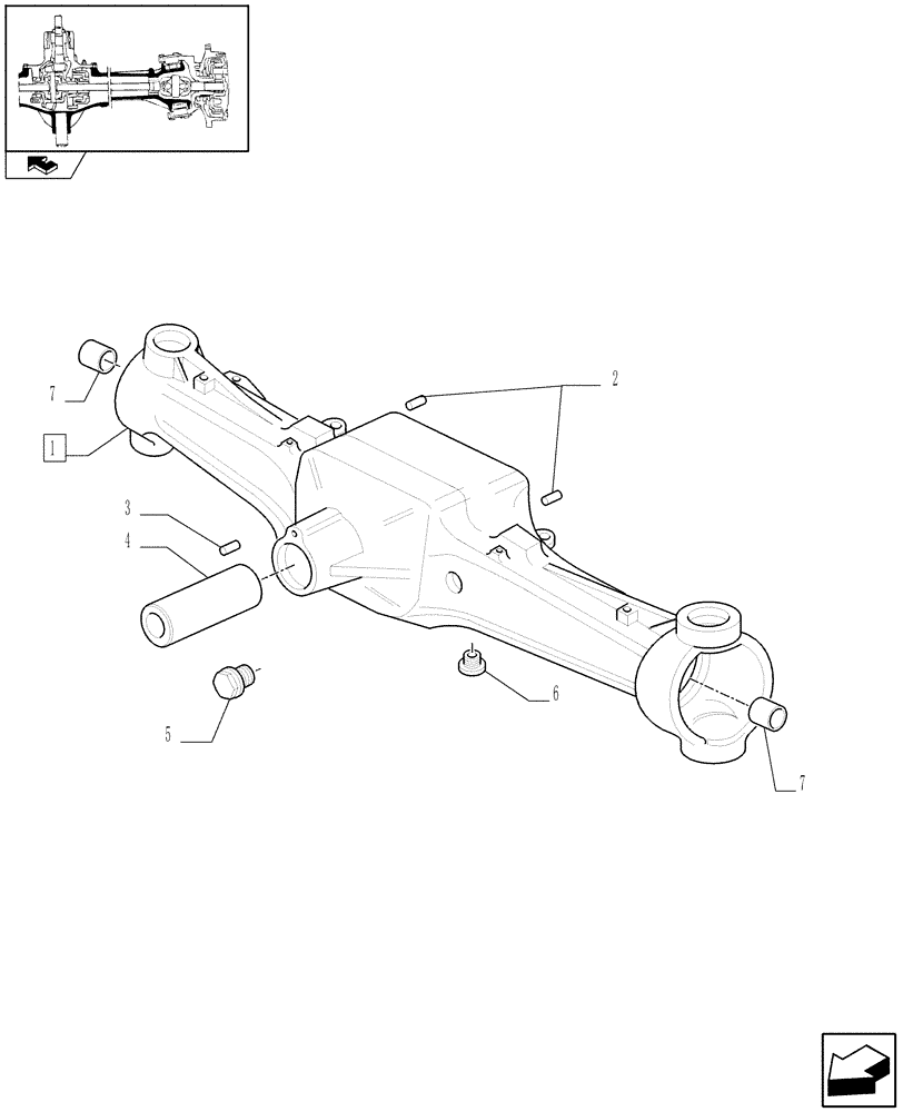 Схема запчастей Case IH PUMA 125 - (1.40.5/01) - (CL.4) FRONT AXLE W/MULTI-PLATE DIFF. LOCK, ST. SENSOR AND BRAKES - BOX (VAR.330426) (04) - FRONT AXLE & STEERING