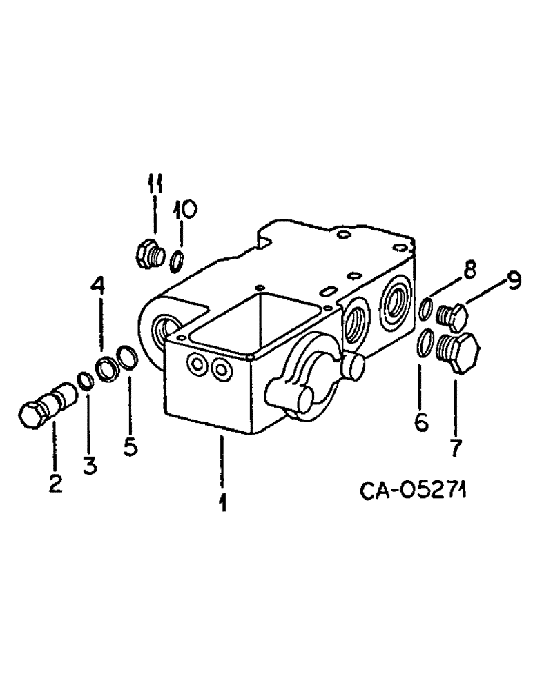 Схема запчастей Case IH 3088 - (10-10) - HYDRAULICS, RELIEF VALVE MANIFOLD, 3088, 3288 AND 3688HC TRACTORS WITHOUT DRAFT CONTROL (07) - HYDRAULICS