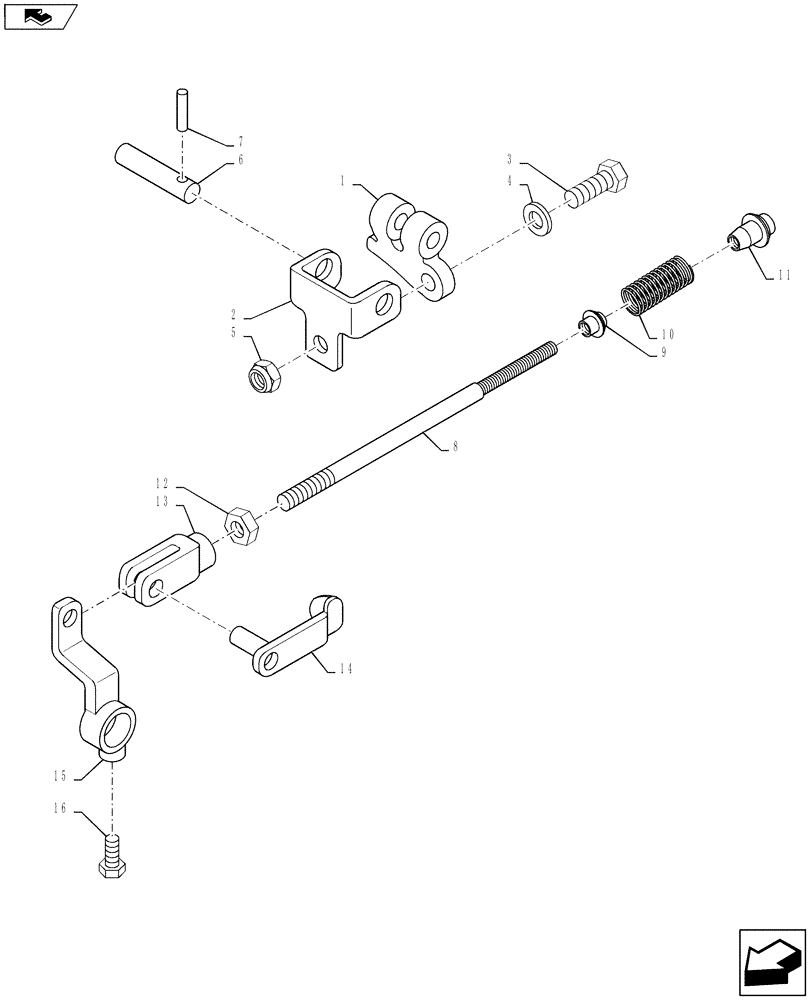 Схема запчастей Case IH FARMALL 55A - (35.205.01[01]) - TRAILER BRAKE LINKAGE (35) - HYDRAULIC SYSTEMS