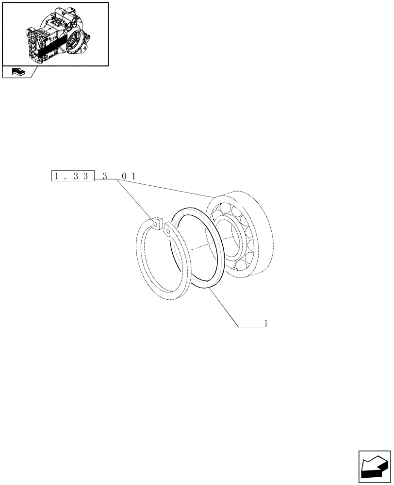 Схема запчастей Case IH PUMA 210 - (1.33.3[03]) - 4WD ENGAGEMENT CLUTCH CONTROL - SHIMS (04) - FRONT AXLE & STEERING