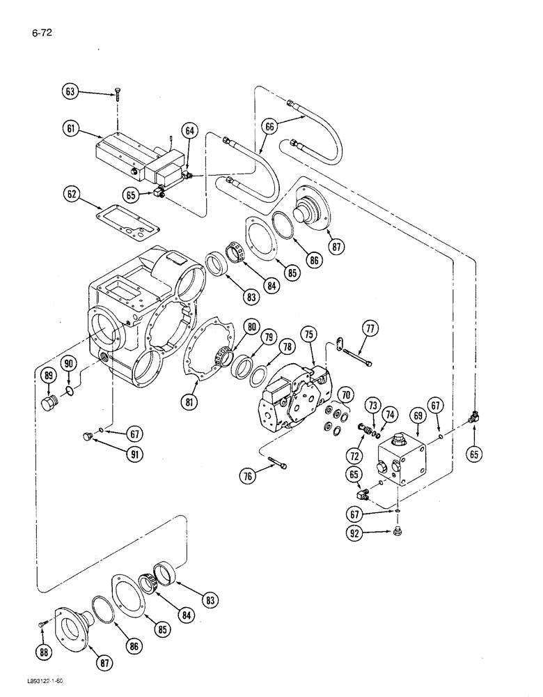 Схема запчастей Case IH 1680 - (6-072) - HYDROSTATIC MOTOR ASSEMBLY, TWO SPEED, CORN AND GRAIN COMBINE, P.I.N. JJC0047918 & AFTER (CONTD) (03) - POWER TRAIN