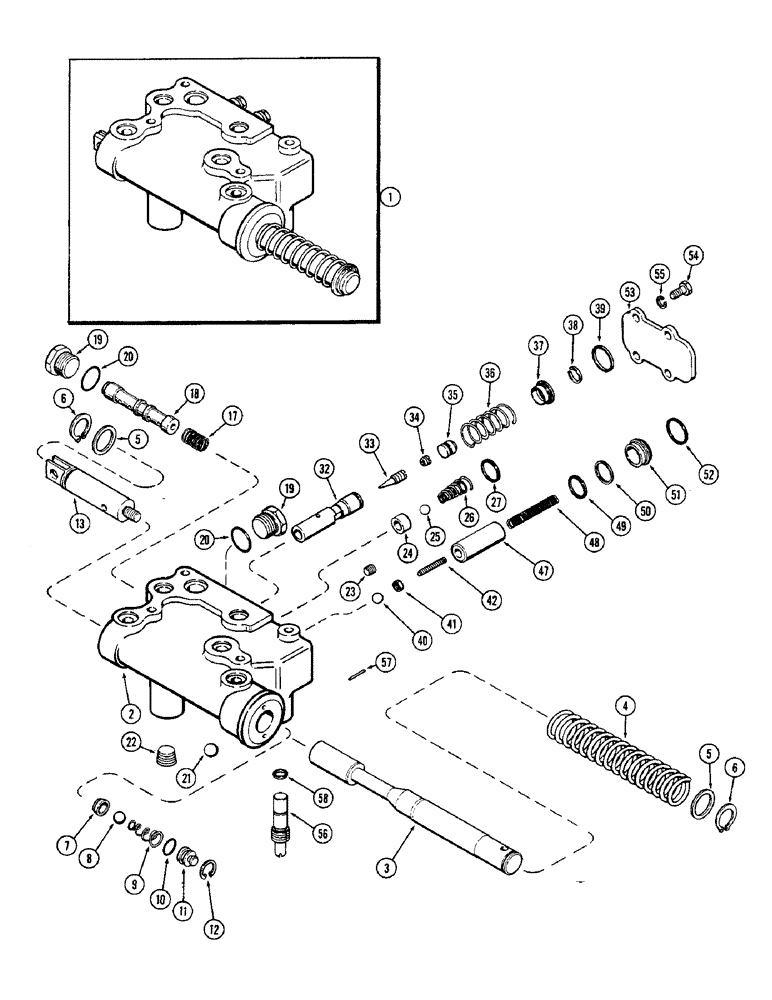 Схема запчастей Case IH 1370 - (360) - A63470 D.O.M. CONTROL VALVE (09) - CHASSIS/ATTACHMENTS