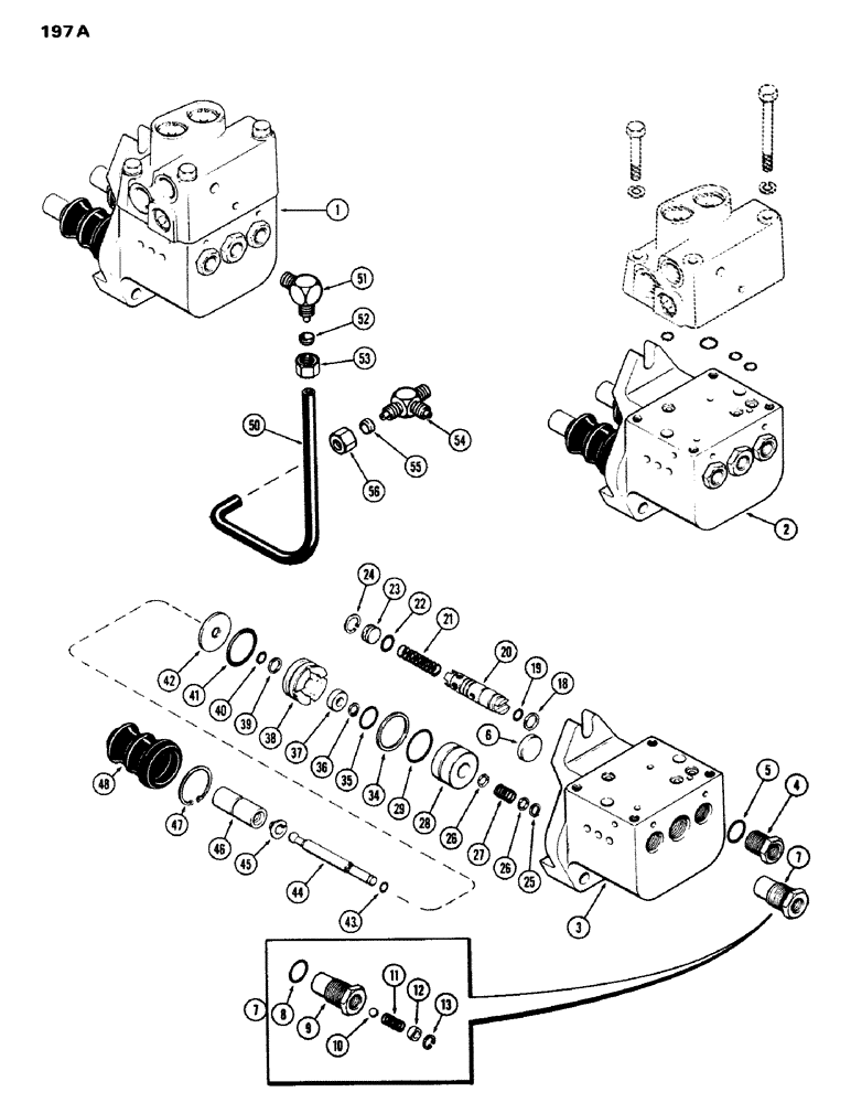 Схема запчастей Case IH 970 - (197A) - A62074 POWER BRAKE VALVE, USED PRIOR TO TRAC. SN 8711460 (07) - BRAKES