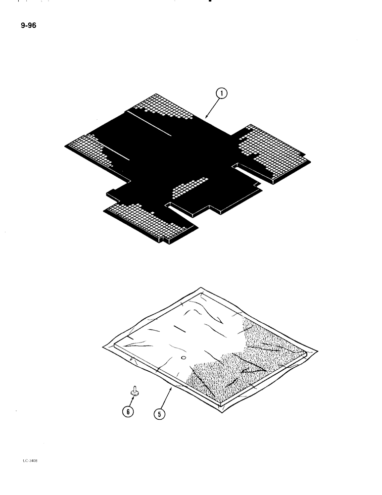 Схема запчастей Case IH 2096 - (9-096) - CAB FLOOR MATS (09) - CHASSIS/ATTACHMENTS