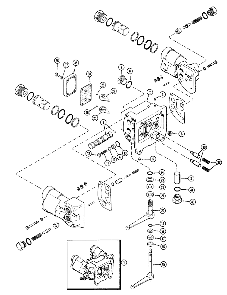 Схема запчастей Case IH 2470 - (382) - A147433 REMOTE HYDRAULIC VALVE, WITHOUT RELIEF VALVE, P.I.N. 8826987 AND AFTER (08) - HYDRAULICS