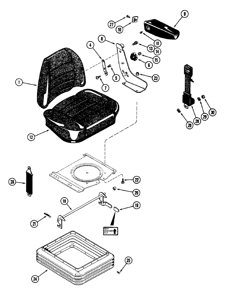 Схема запчастей Case IH 2096 - (9-370) - OPERATOR SEAT, AIR/OIL SUSPENSION (09) - CHASSIS/ATTACHMENTS