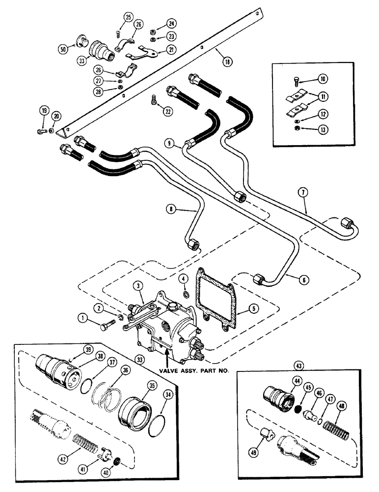 Схема запчастей Case IH 1370 - (179A) - HYDRAULICS, RIGHT HAND STANDARD REMOTE HYDRAULICS CONTROLS, FIRST USED TRANSMISSION S/N 2403837 (08) - HYDRAULICS