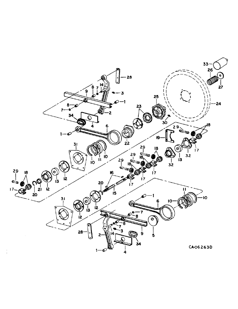 Схема запчастей Case IH 1482 - (23-03) - AUGER BED, SHOE AND SHOE SIEVE, SHAKER SHAFT AND AUGER DRIVE Grain Pan, Shoe & Shoe Sieve