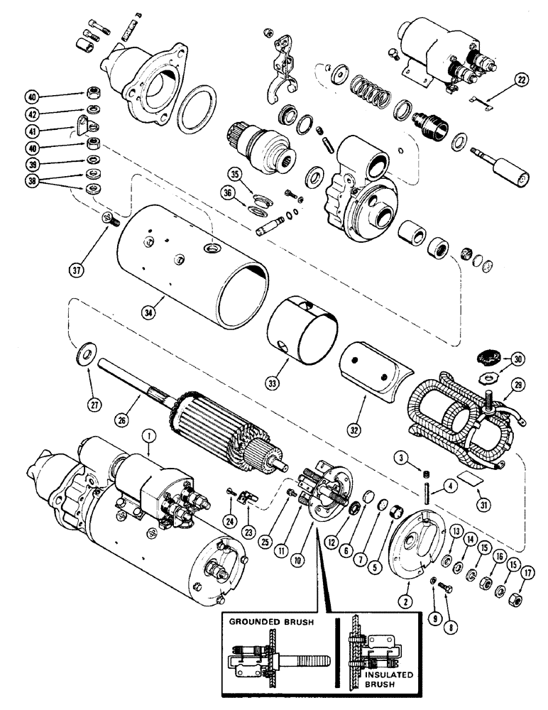 Схема запчастей Case IH 2870 - (112) - STARTER ASSEMBLY (04) - ELECTRICAL SYSTEMS