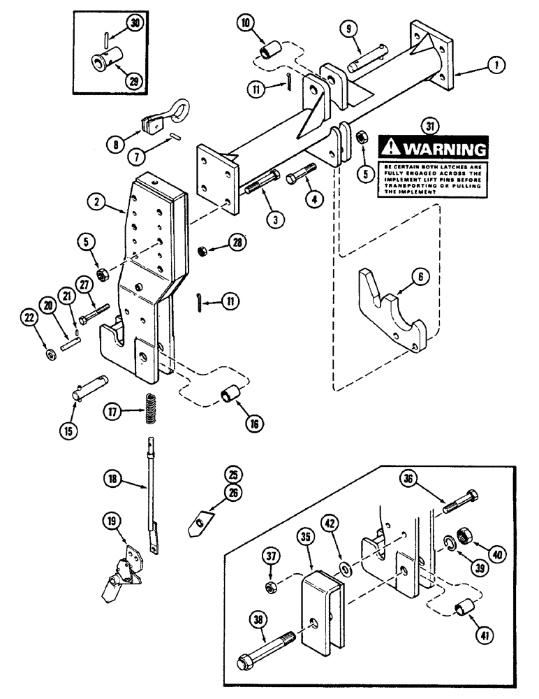 Схема запчастей Case IH 2290 - (9-484) - QUICK HITCH COUPLER, CATEGORY II AND III, WITH OFFSET FRAME (09) - CHASSIS/ATTACHMENTS