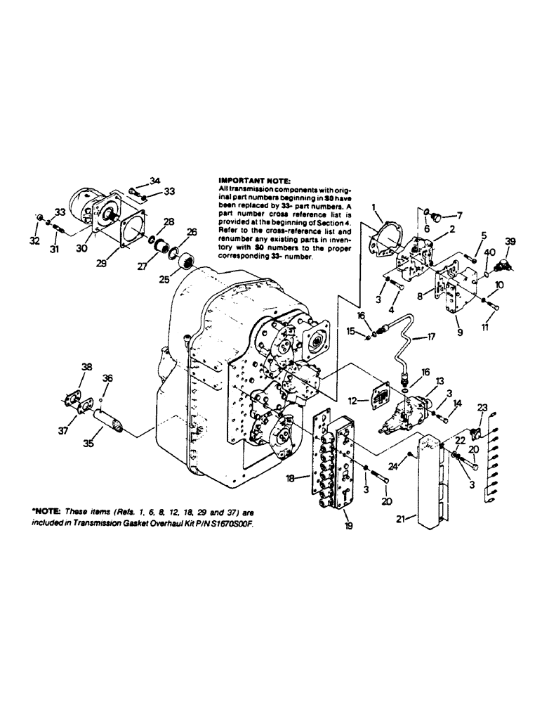 Схема запчастей Case IH 9130 - (04-55) - TRANSMISSION ASSEMBLY (04) - Drive Train