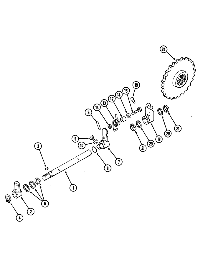 Схема запчастей Case IH 2290 - (6-292) - PARKING LOCK SHAFT AND GEAR, TRANSMISSION SERIAL NUMBER 10237494 AND AFTER (06) - POWER TRAIN