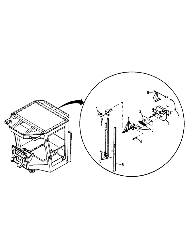 Схема запчастей Case IH 9130 - (10-38) - REAR WIPER AND MOUNTING, PRIOR TO SERIAL NUMBER 17900707 Options & Miscellaneous