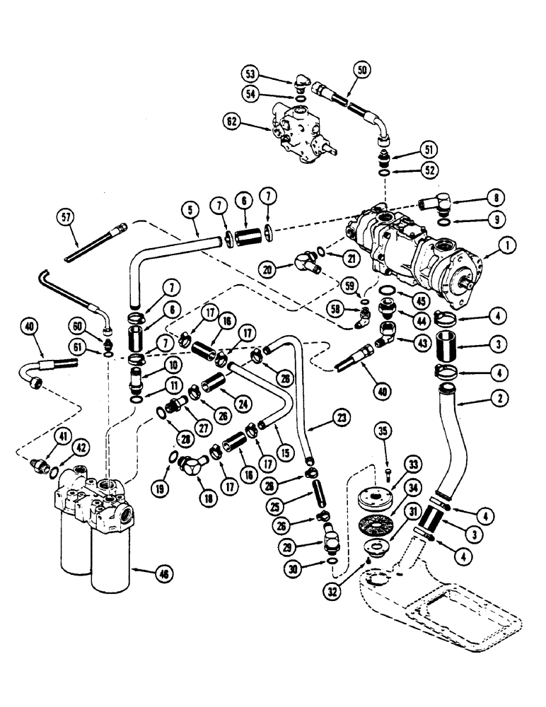 Схема запчастей Case IH 4690 - (8-244) - HYDRAULIC CHARGE SYSTEM (08) - HYDRAULICS