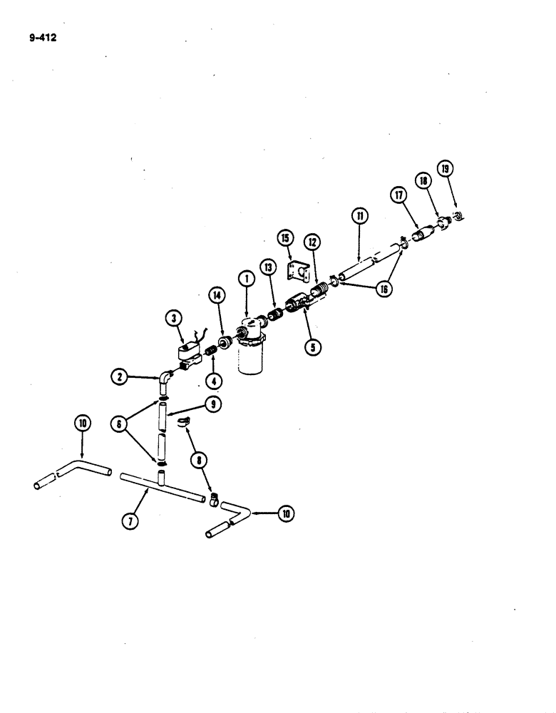 Схема запчастей Case IH 782 - (9-412) - WATER LINES AND CONNECTIONS, LOW DRUM P.I.N. 682 AND AFTER HIGH DRUM P.I.N. 2125 AND AFTER (09) - CHASSIS ATTACHMENTS