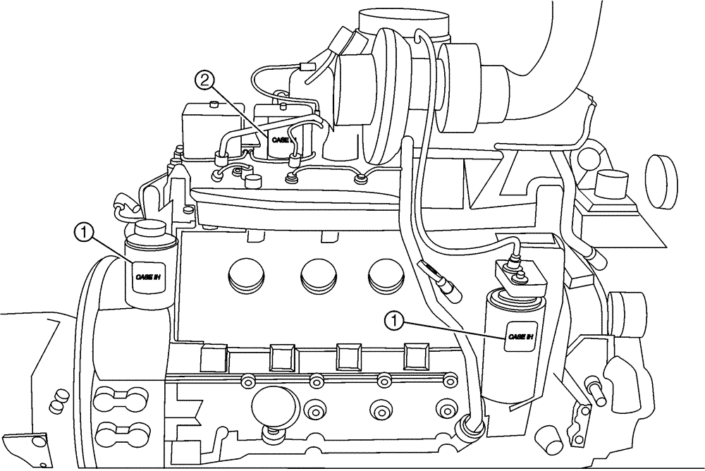 Схема запчастей Case IH SPX3310 - (10-005) - ENGINE DECAL GROUP (13) - DECALS