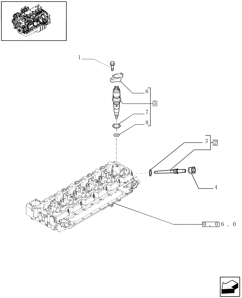 Схема запчастей Case IH F4HE9684D J101 - (0.14.0[02]) - INJECTION EQUIPMENT - INJECTOR (504129392) 