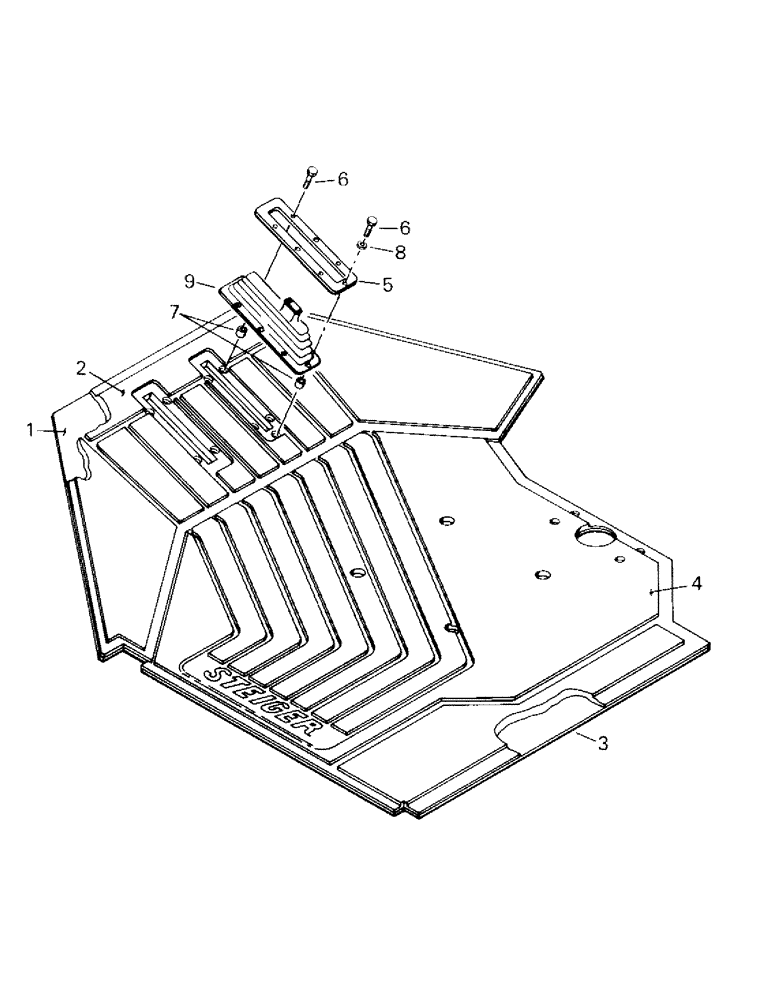 Схема запчастей Case IH STEIGER - (01-03) - FLOORBOARD MAT & TRIM (10) - CAB