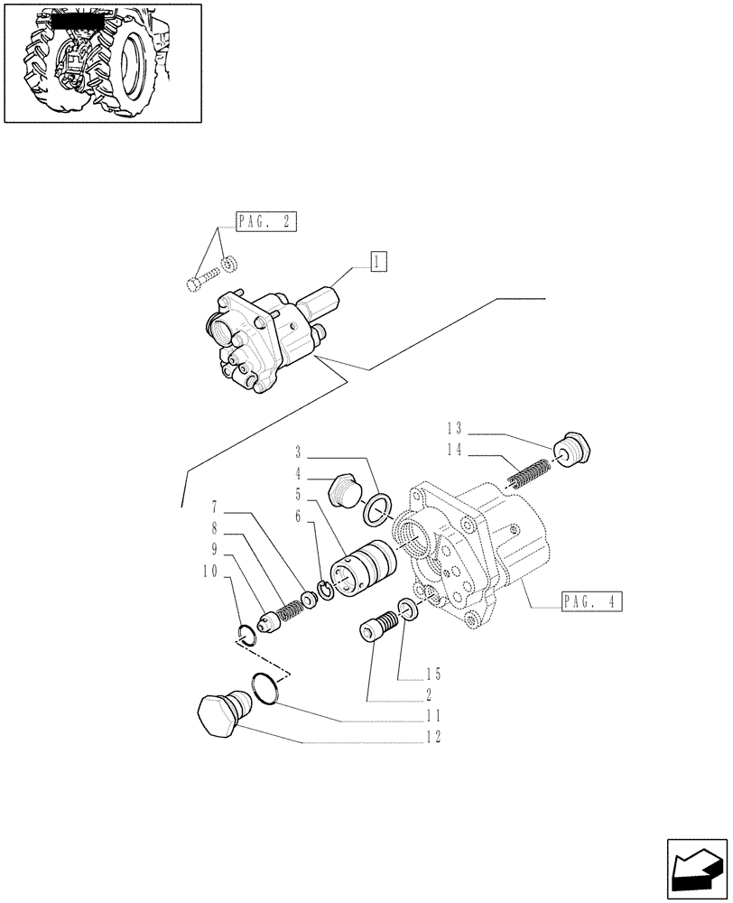 Схема запчастей Case IH JX1095N - (1.82.4[01]) - LIFTER, DISTRIBUTOR AND VALVES (07) - HYDRAULIC SYSTEM