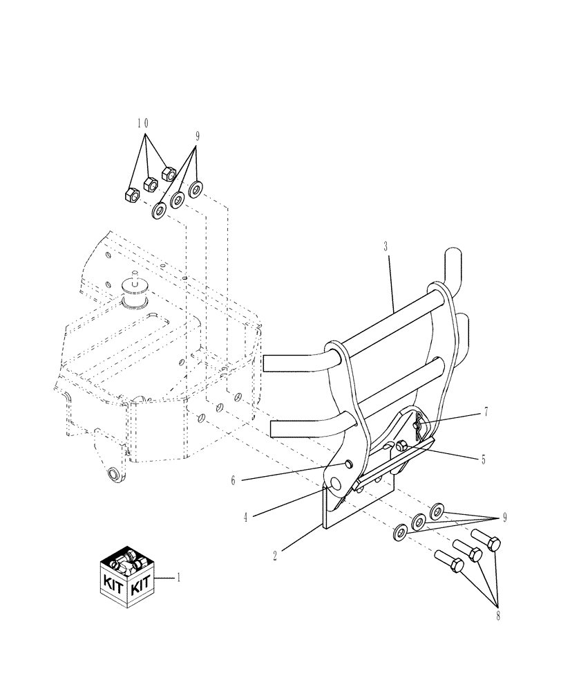 Схема запчастей Case IH DX25E - (08.03) - GRILLE GUARD KIT - 719849076 (08) - SHEET METAL