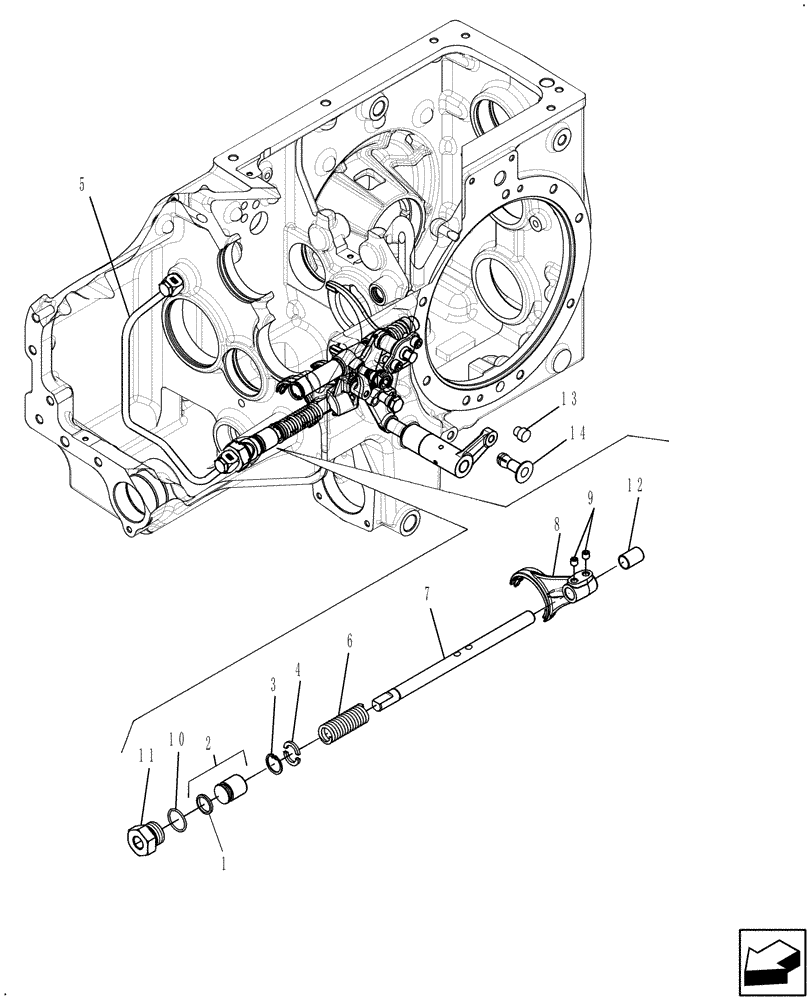 Схема запчастей Case IH FARMALL 45 - (03.10.01) - FWD ENGAGEMENT (03) - TRANSMISSION