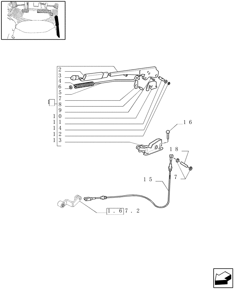 Схема запчастей Case IH JX1085C - (1.92.67) - BRAKE OPERATING (10) - OPERATORS PLATFORM/CAB