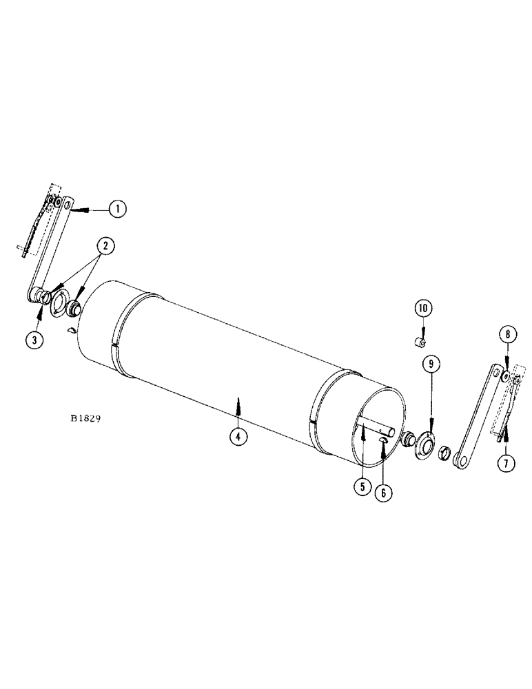 Схема запчастей Case IH 460 - (032[1]) - LOWER FEED RAKE SHAFT, BEFORE S/N 8361801 (58) - ATTACHMENTS/HEADERS