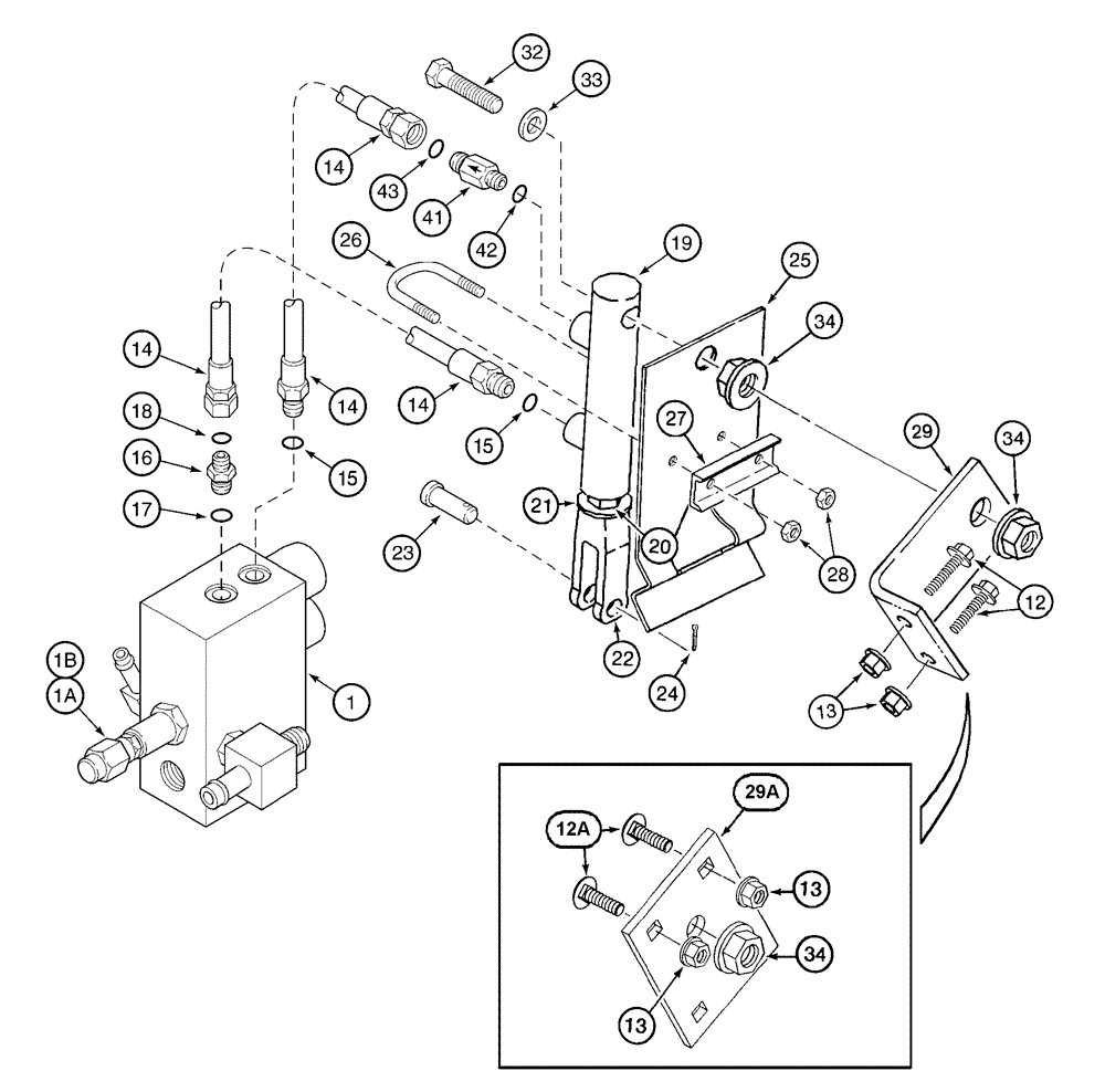 Схема запчастей Case IH 2388 - (08-28[02]) - HYDRAULICS - UNLOADER CLUTCH, ASN JJC0270500 (07) - HYDRAULICS