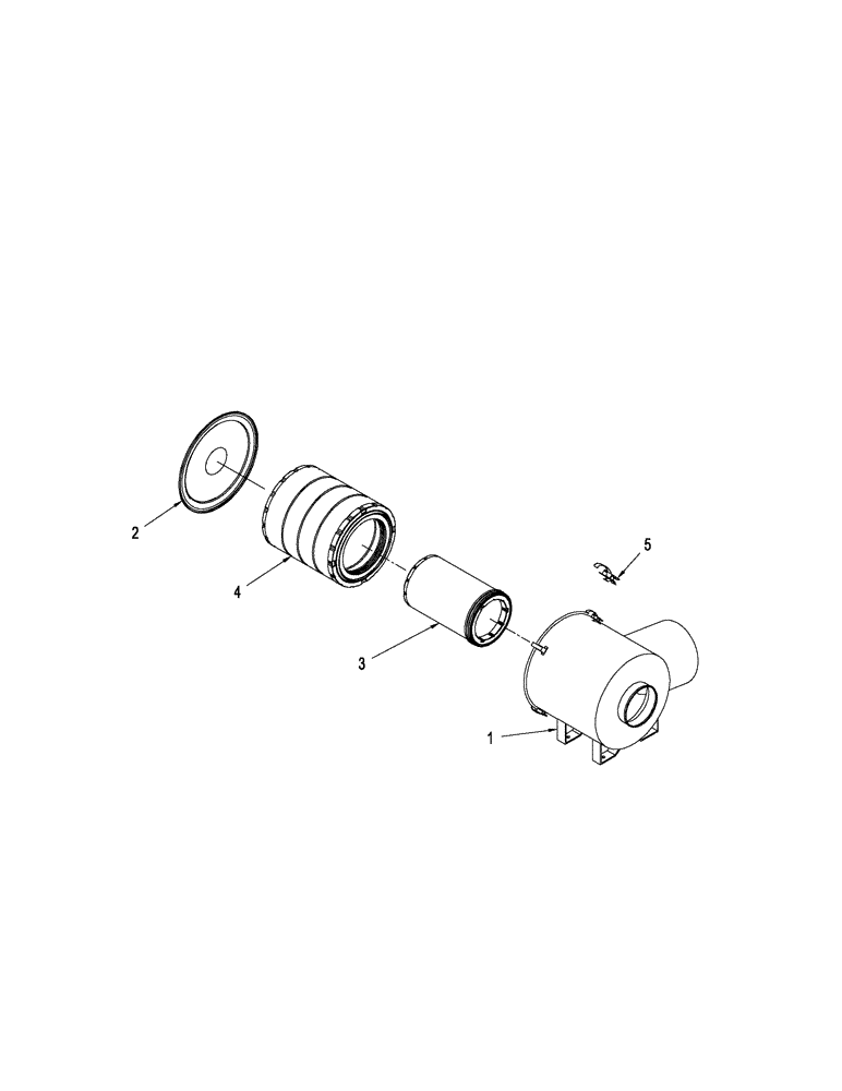 Схема запчастей Case IH STEIGER 335 - (02-04) - AIR CLEANER ASSEMBLY (02) - ENGINE