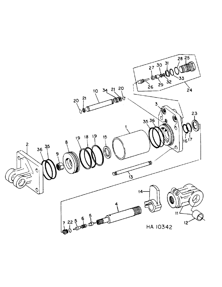 Схема запчастей Case IH 5000 - (L-18) - HYDRAULIC CYLINDERS, HYDRAULIC CYLINDER, CROSS, 3.5 X 8 DOUBLE ACTING 