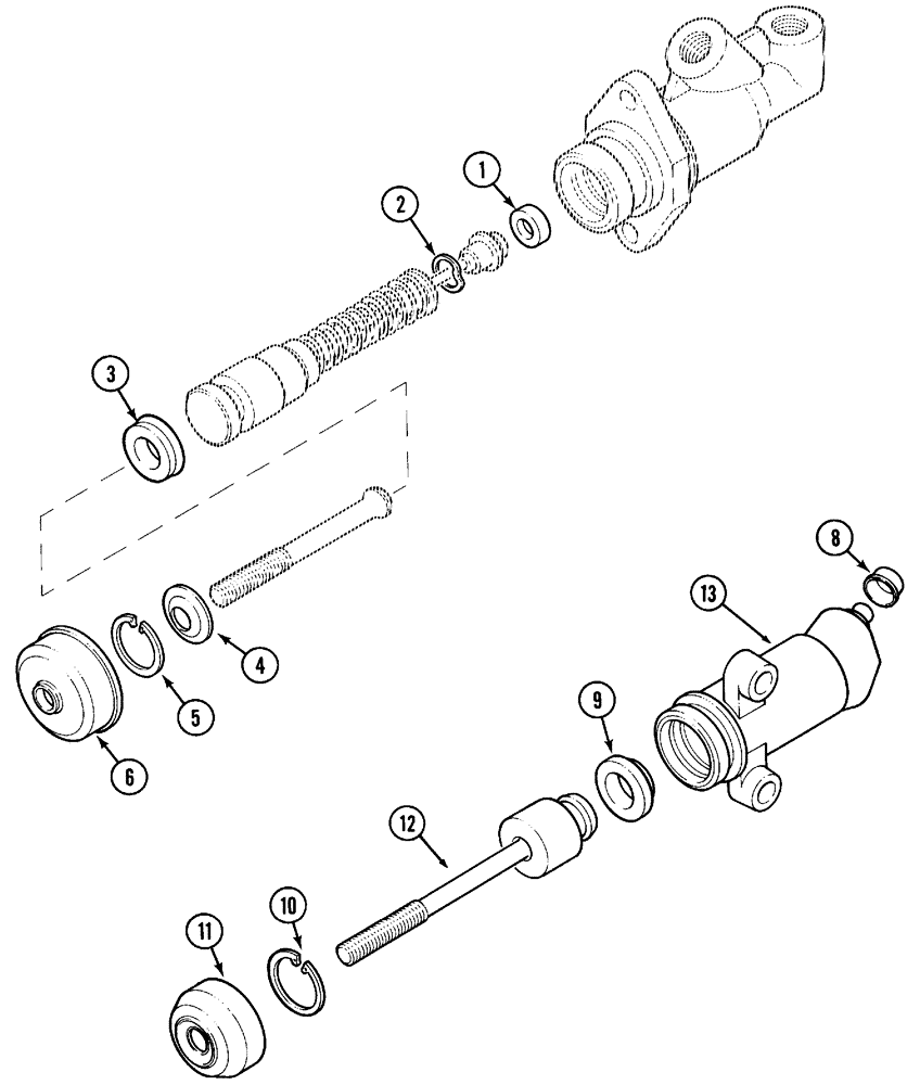 Схема запчастей Case IH CX100 - (06-34) - CLUTCH HYDRAULIC CYLINDERS (06) - POWER TRAIN