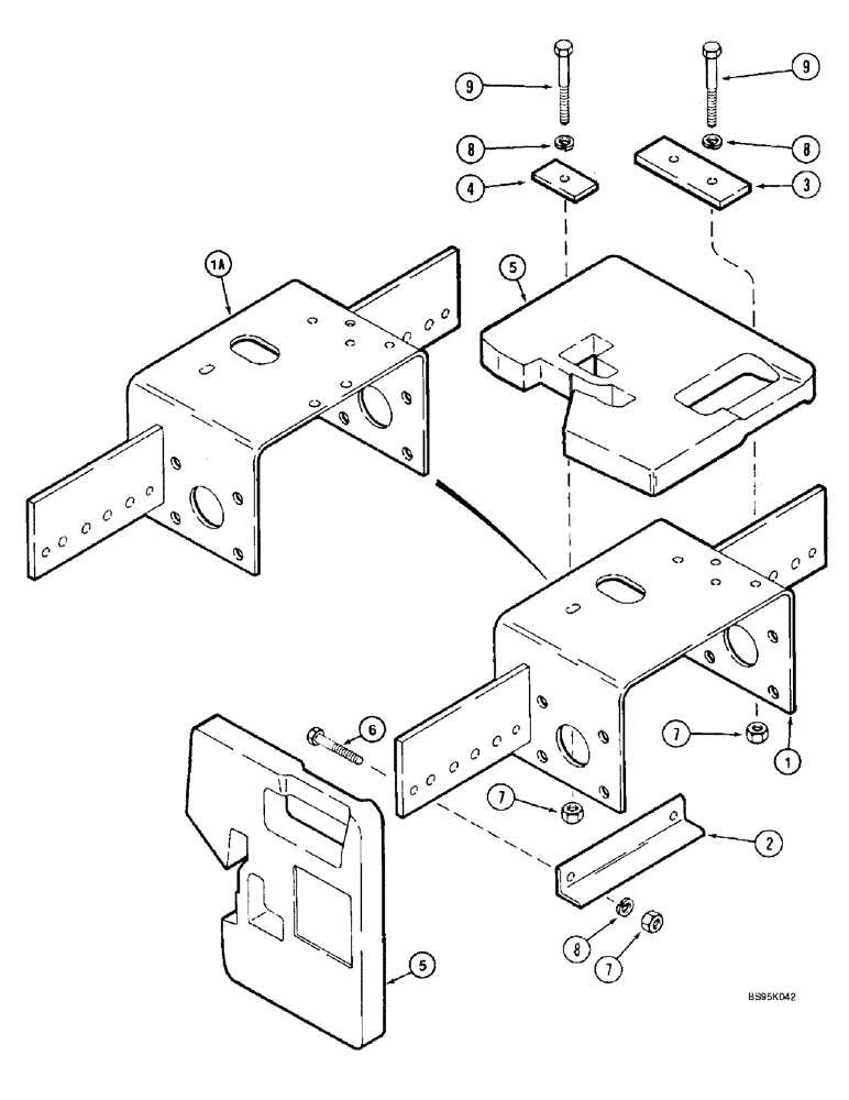 Схема запчастей Case IH 2166 - (5-54) - STEERING AXLE WEIGHTS (04) - STEERING