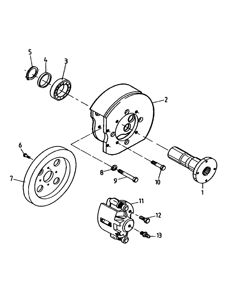 Схема запчастей Case IH 7000 - (A09-04) - BRAKES, RIGHT HAND 7000 Mainframe & Functioning Components