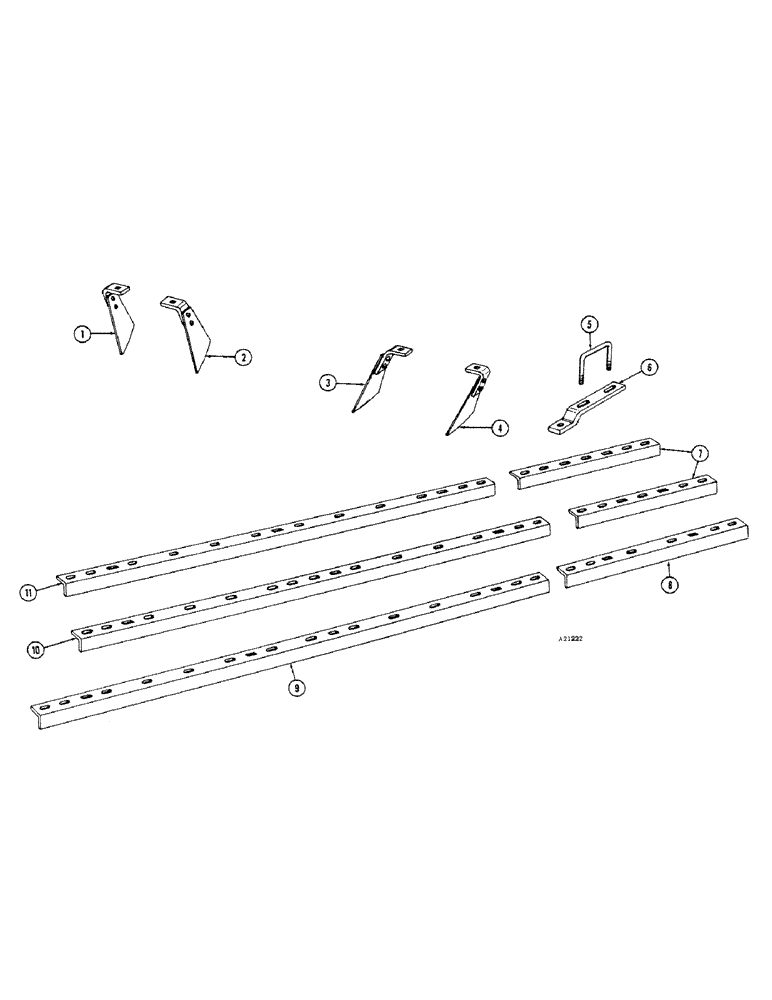 Схема запчастей Case IH WB-SERIES - (76) - HEAVY DUTY DISK SCRAPERS, FRONT AND REAR, 7-1/4 INCH SPACING, WB177, WB197, WB217 