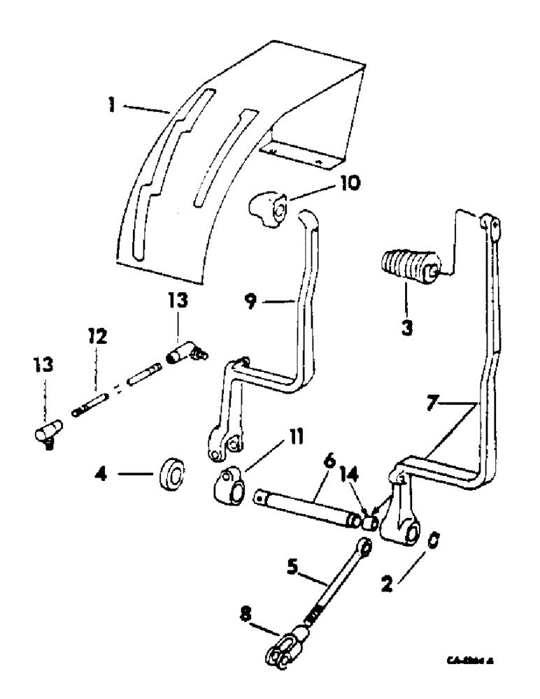 Схема запчастей Case IH 454 - (07-36) - DRIVE TRAIN, FORWARD AND REVERSE CONTROLS (04) - Drive Train