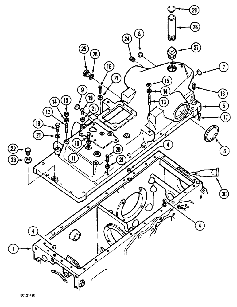 Схема запчастей Case IH 4240 - (6-036) - REAR FRAME, TOP COVER (06) - POWER TRAIN