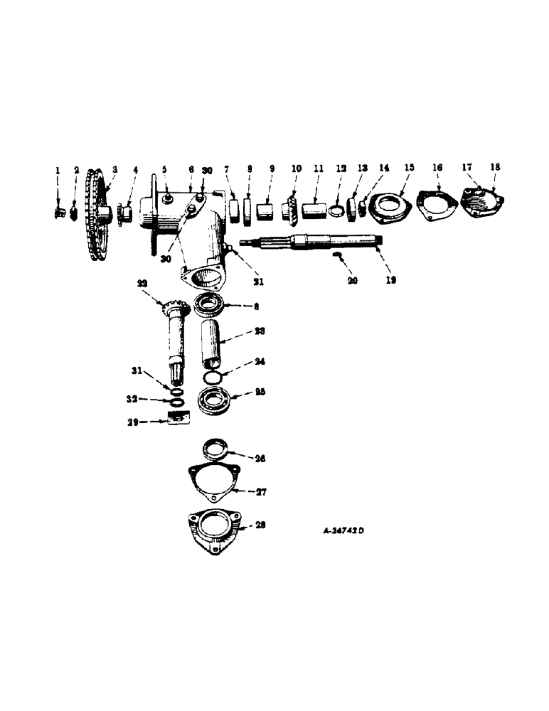 Схема запчастей Case IH 420 - (105) - RIGHT PICKER DRUM DRIVE (58) - ATTACHMENTS/HEADERS