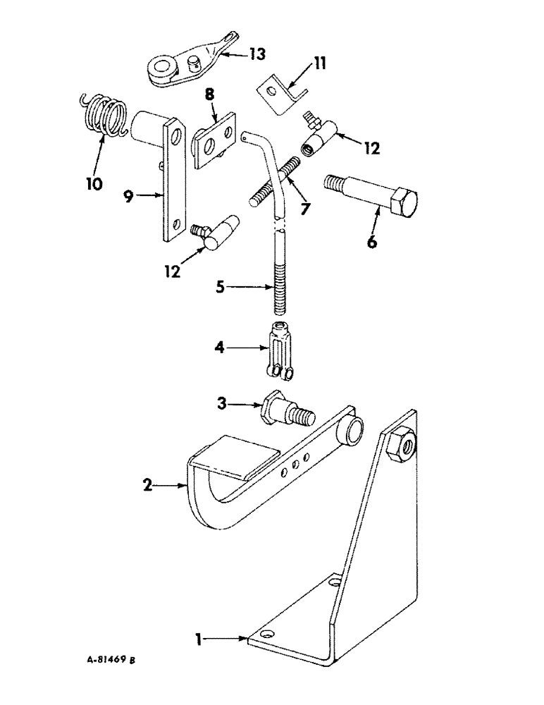 Схема запчастей Case IH 424 - (049) - GOVERNOR, FOOT PEDAL ACCELERATOR, DIESEL ENGINE TRACTORS Governor