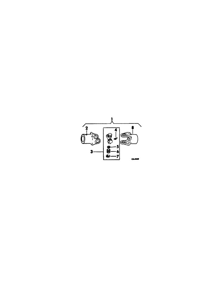 Схема запчастей Case IH 35 - (D-07[A]) - SINGLE UNIVERSAL JOINT ASSY 