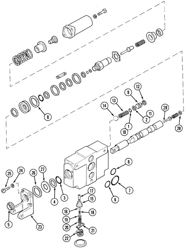 Схема запчастей Case IH CX100 - (08-12) - HYDRAULIC REMOTE VALVE ASSEMBLY (08) - HYDRAULICS