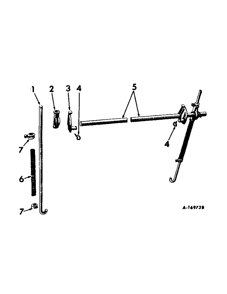 Схема запчастей Case IH A-144 - (L-14) - LIFTING BAR AND PRESSURE RODS 