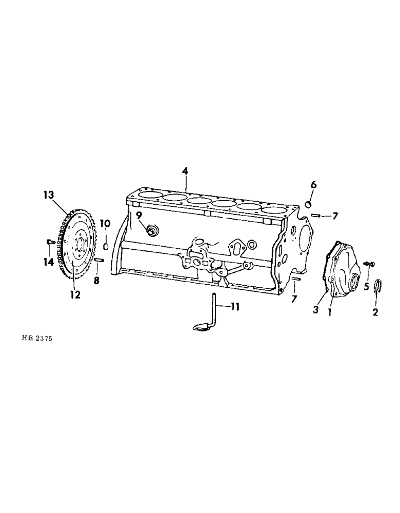 Схема запчастей Case IH 5500 - (12-16) - POWER, HB-225 GAS ENGINE CYLINDER BLOCK Power