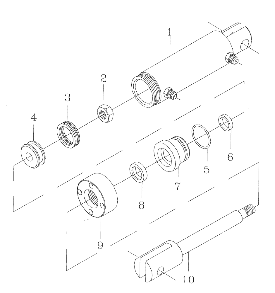 Схема запчастей Case IH 7700 - (B02[10]) - HYDRAULIC CYLINDER {EXTRACTOR BIN FLAP} Hydraulic Components & Circuits