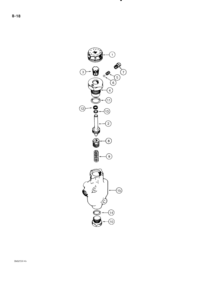 Схема запчастей Case IH 550 - (8-018) - FLOW DIVIDER CONTROL VALVE (08) - HYDRAULICS