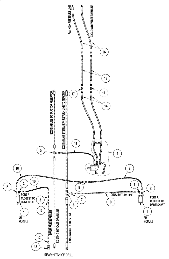 Схема запчастей Case IH CONCORD - (8-20) - CYCLO AIR ON AIR TILL DRILL W/STANDARD FAN AND HYDRAULIC AIR SYSTEM 