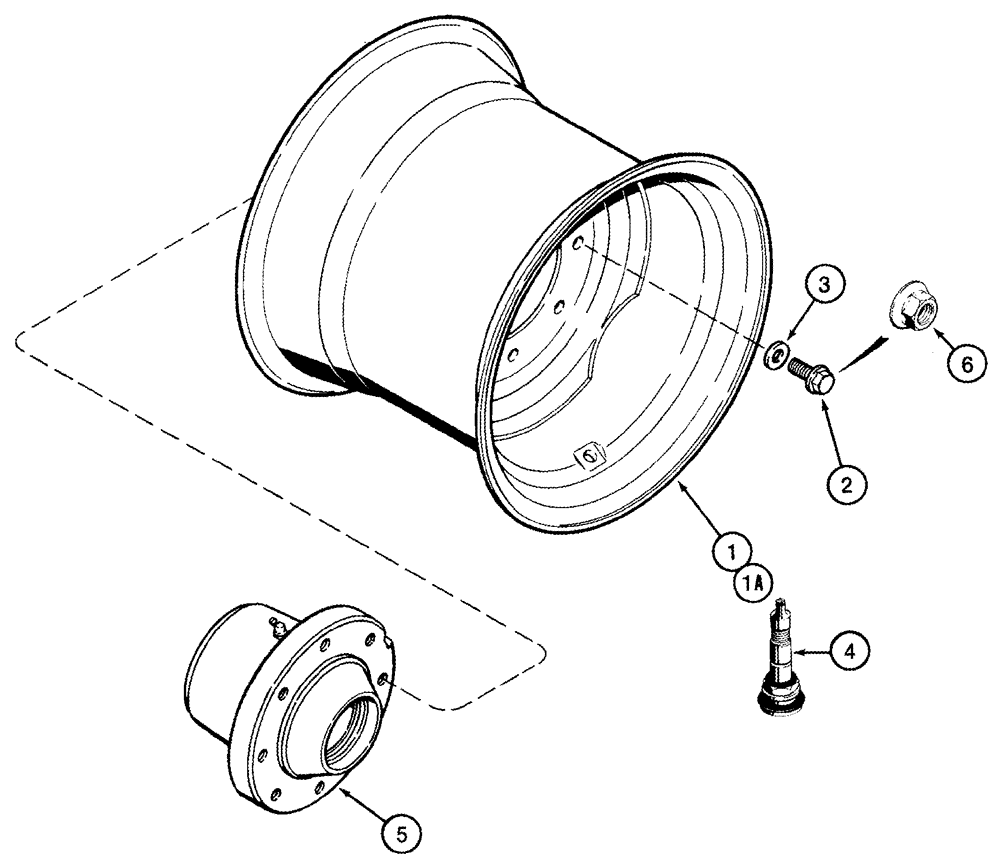 Схема запчастей Case IH 420 - (05-08) - WHEELS, REAR (04) - STEERING